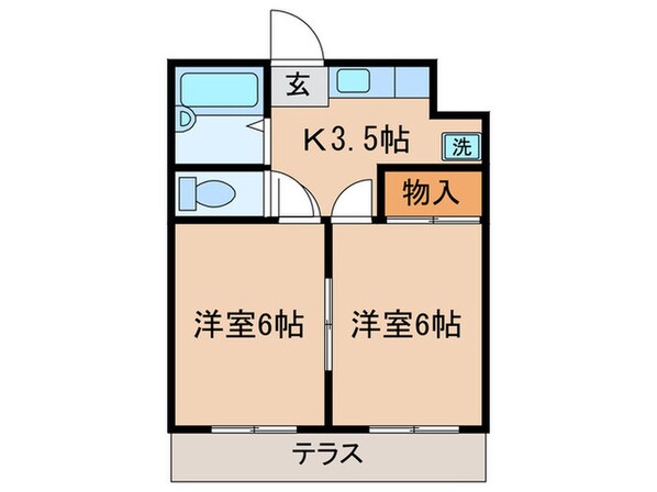 ウェルスト－ン新城の物件間取画像